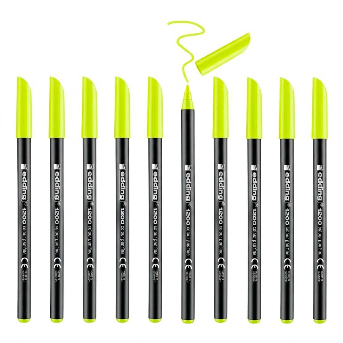 Rotulador Edding 1200 Neon Papel Punta Fibra 1mm Caja C/10 Piezas