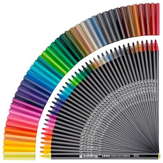Rotulador Edding 1300 Punta Fibra 2mm Papel Estuche Metal C/40 Piezas