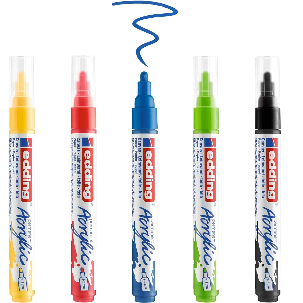 Marcadores Edding 5100 Acrilico Punta Redonda 2-3mm Set C/5
