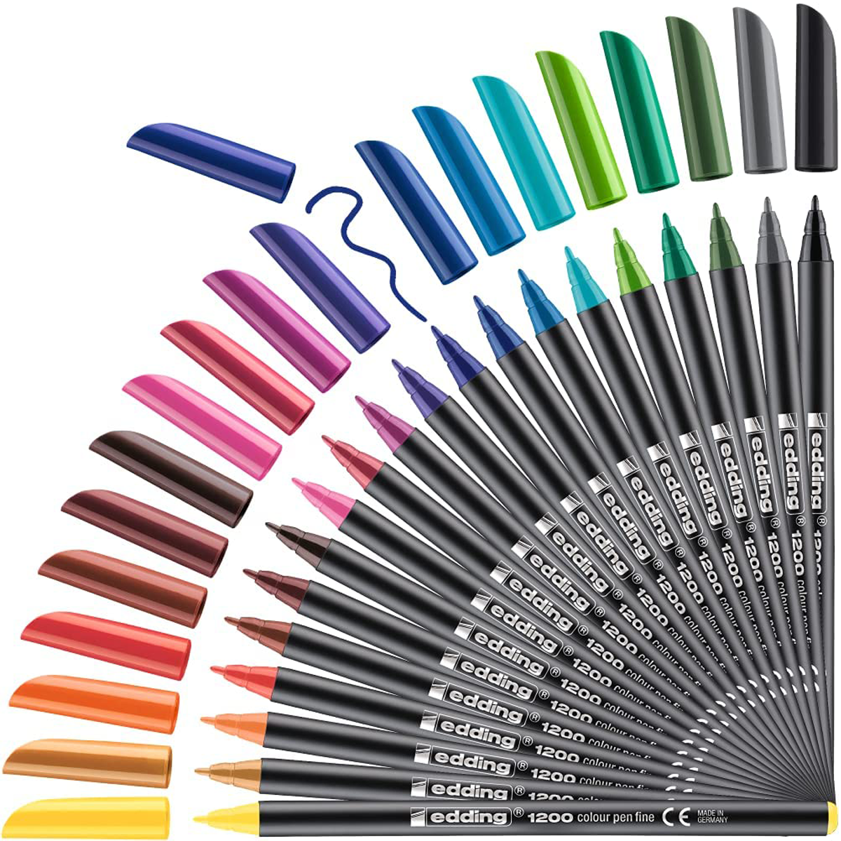 Rotulador Edding 1200 Papel Punta Fibra 1mm Estuche Metal C/20 Piezas