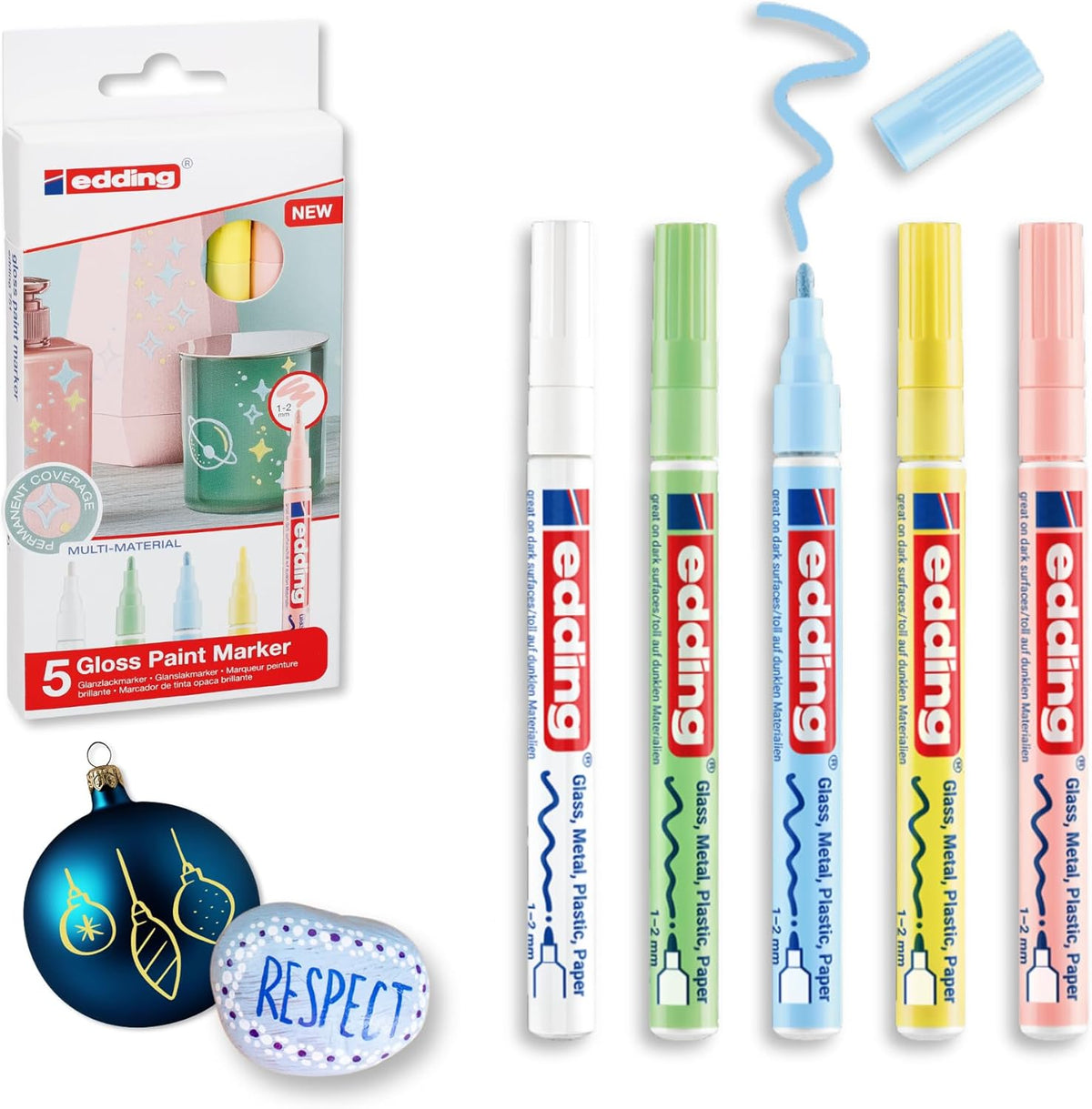 Kit manualidades Gloss Estuche Dale color a tu mundial con edding