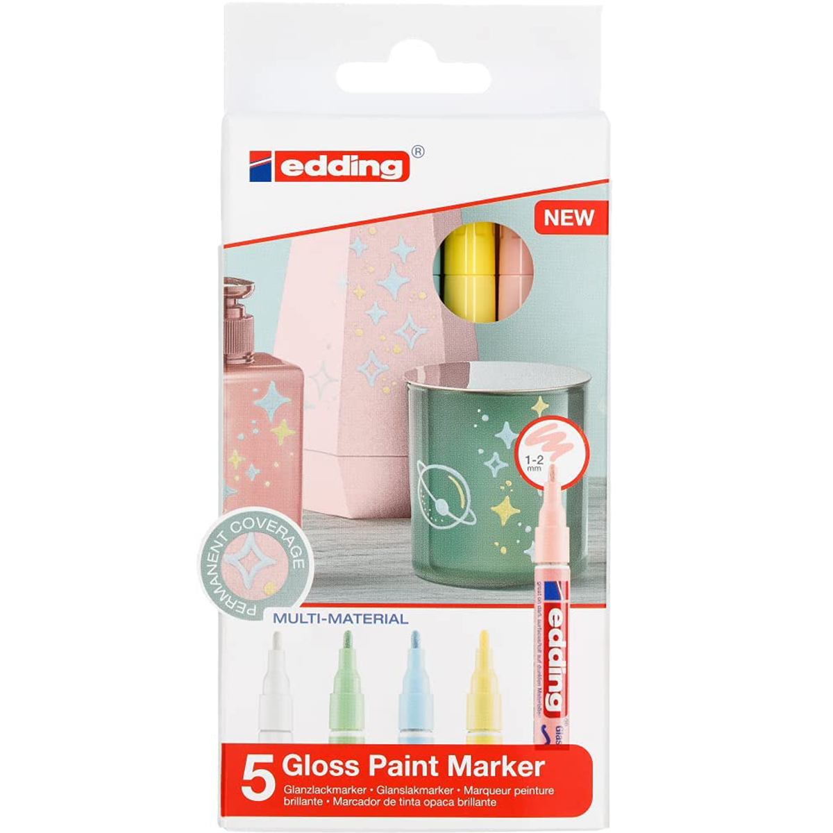 Kit manualidades Gloss Estuche Dale color a tu mundial con edding