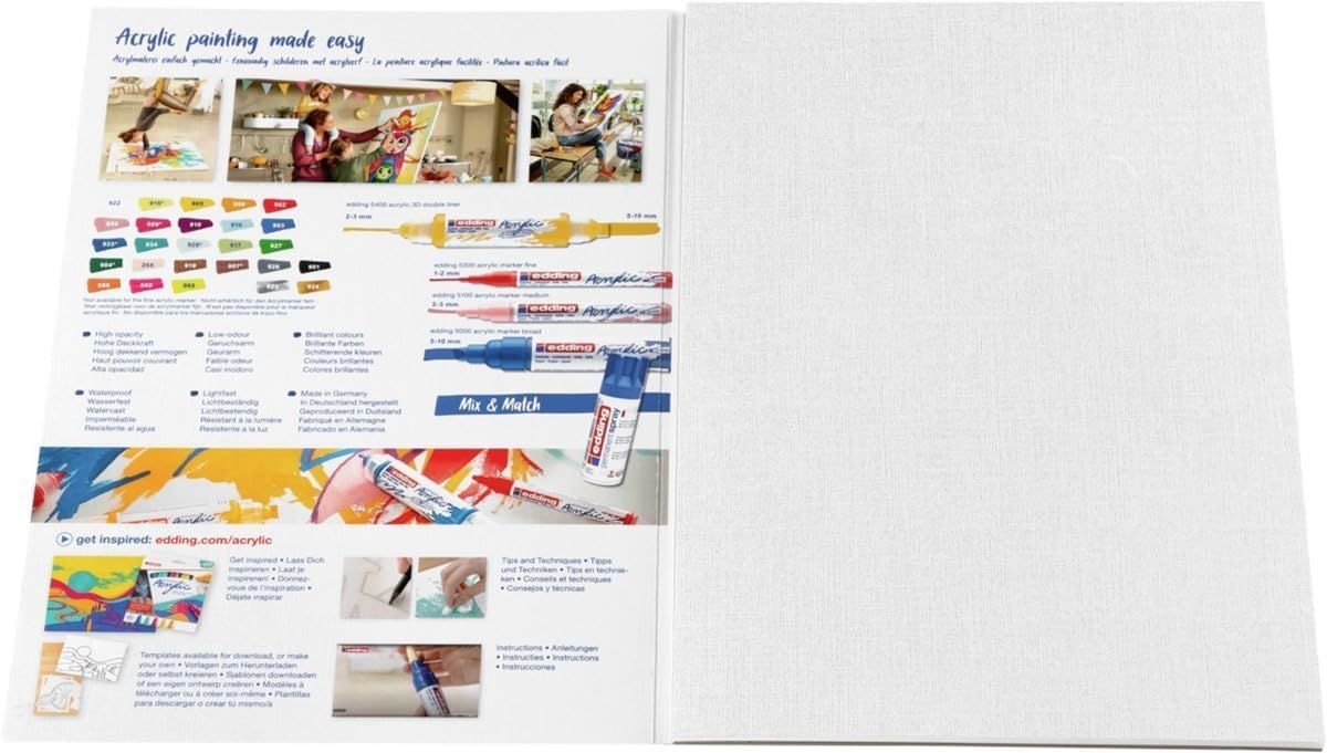 Edding Block for Acrylic Markers A4 21x30cm 300g with 10 Sheets