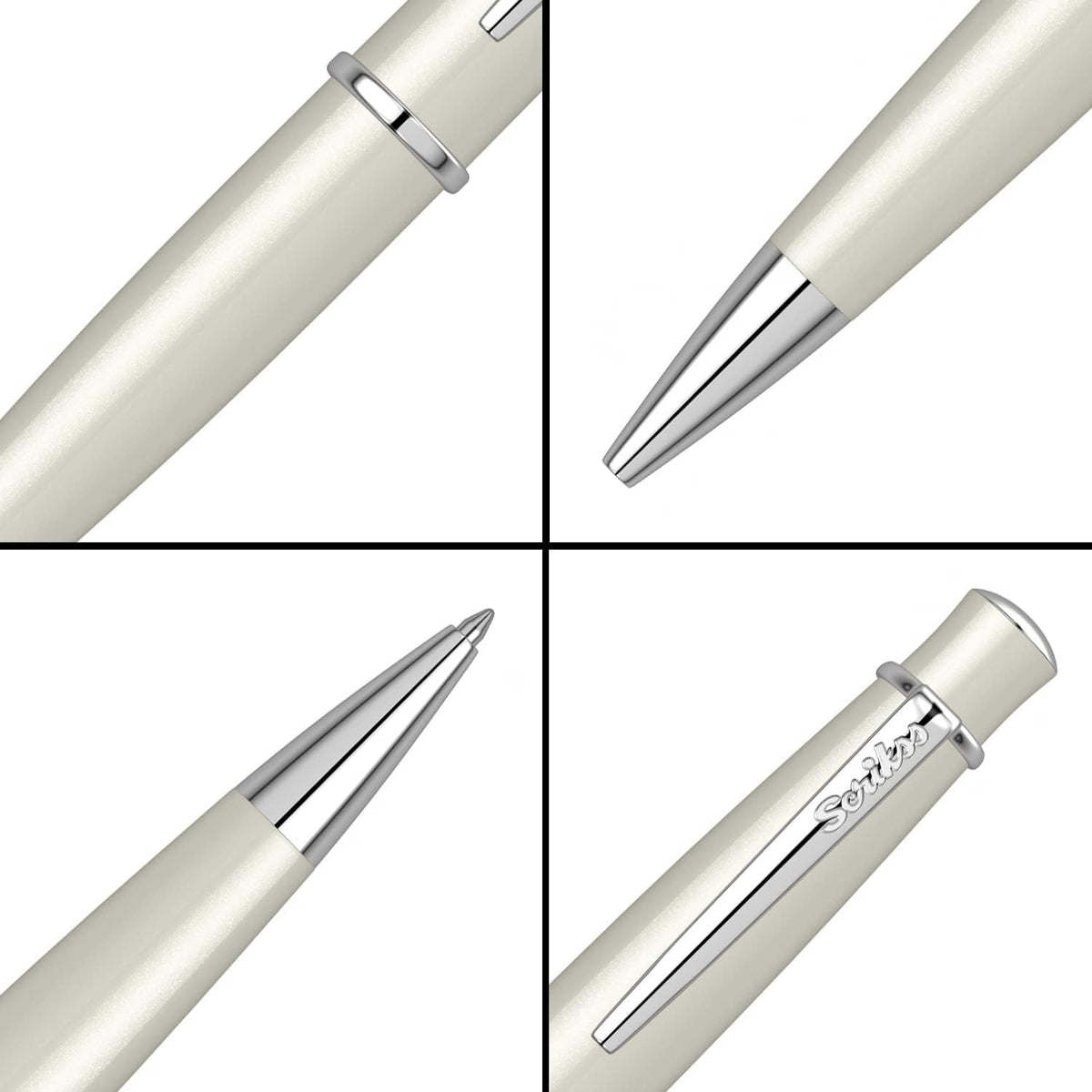 Boligrafo Scrikss 62 Chic Perla Metalico Tinta Negra