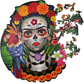 Rompecabezas Evaflex La Catrina Arte Folk Cultural Mexicano C/400 Piezas