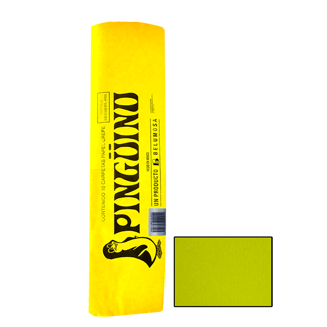 Pingüino Belumosa Crepe Paper 10 Sheets Fluorescent Yellow