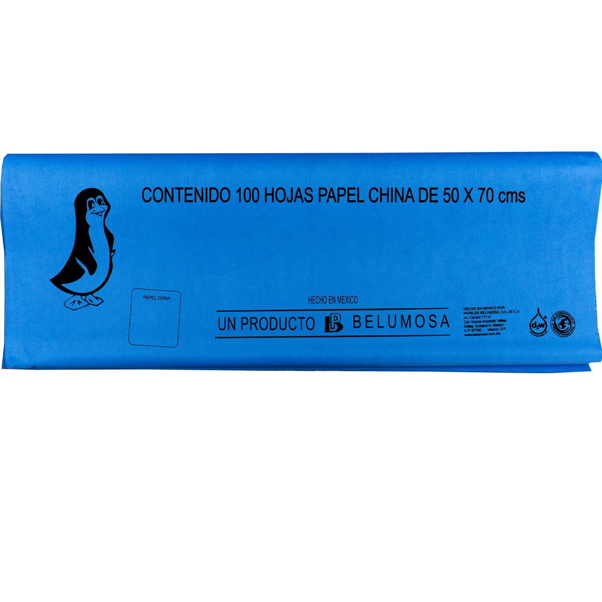China Paper Pingüino Belumosa Bag w/100 Sheets Royal Blue 75*50cm