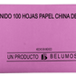 Papel China Pingüino Belumosa Bolsa C/100 Carpetas Rosa Palido 75*50cm