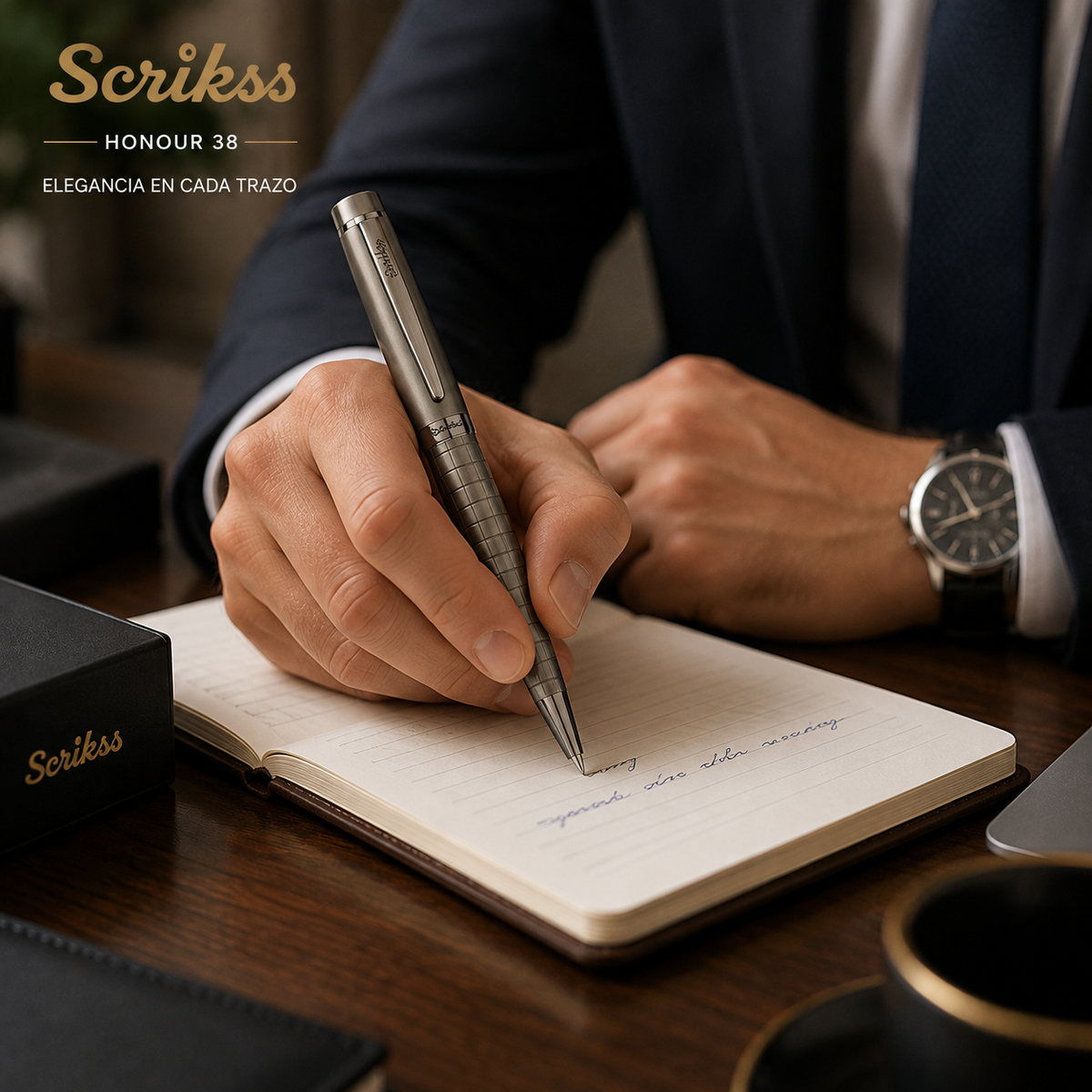 Boligrafo Scrikss Honour 38 Carbon Metalico Ejecutivo