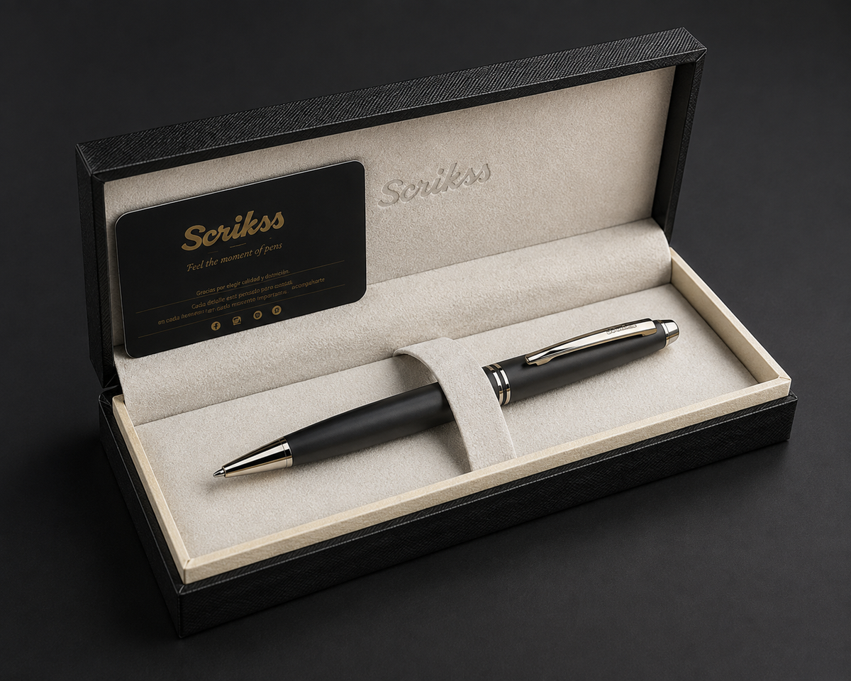 Boligrafo Scrikss Knight 88 Negro Mate Metalico