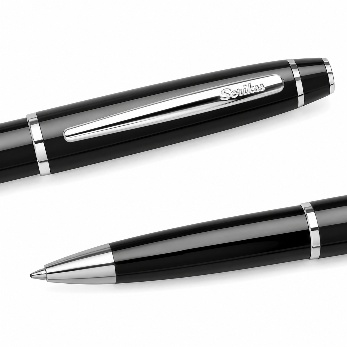 Bolígrafo Scrikss Noble 35 Negro Brillante con Estuche