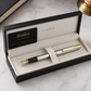 Pluma Fuente Scrikss Oskar 39 Cromo Dorado con Estuche