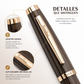 Pluma Fuente Scrikss Oskar 39 Café Oro Rosa con Estuche