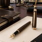 Pluma Fuente Scrikss Oskar 39 Café Oro Rosa con Estuche