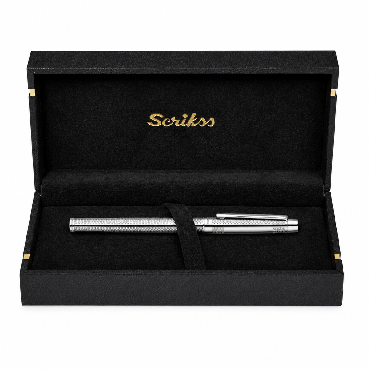 Pluma Fuente Scrikss Venus 722W Cromo con Estuche