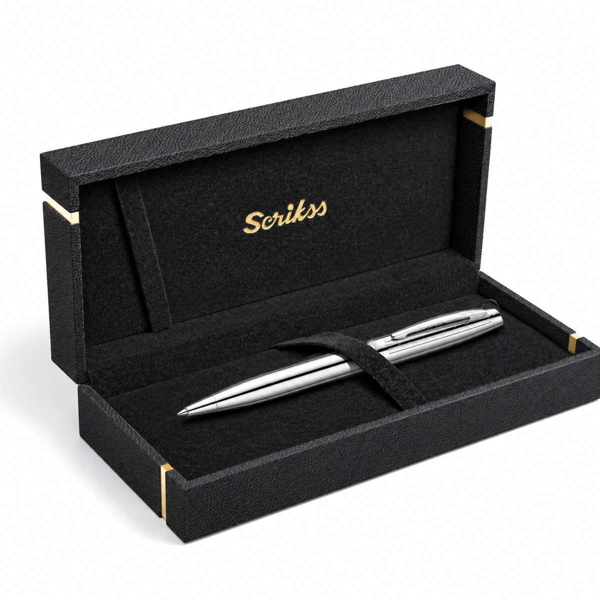 Boligrafo Scrikss Oskar 39 Cromo Metalico Estuche