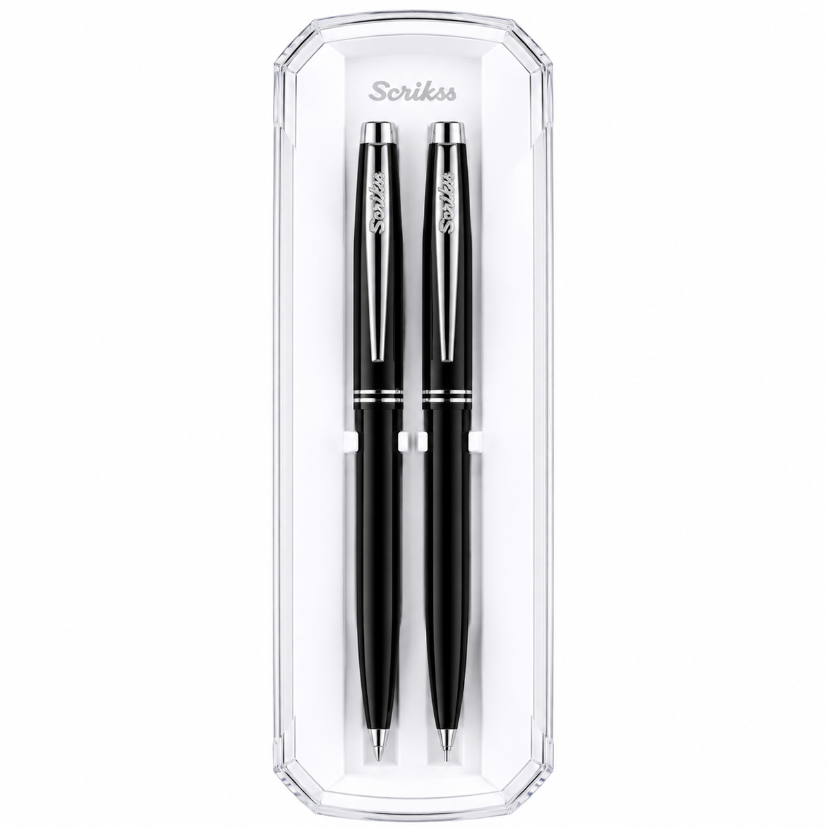 Juego Scrikss 108 Prestige Bolígrafo Portaminas Negro