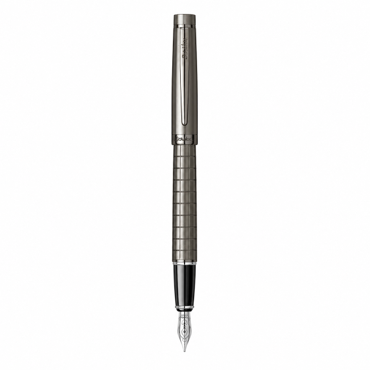 Pluma Fuente Scrikss Honour 38 Gris Carbón con Estuche