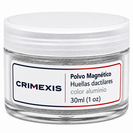 Polvo Magnetico Para Huellas Dactilares Crimexis Color Aluminio Metalico 30ml