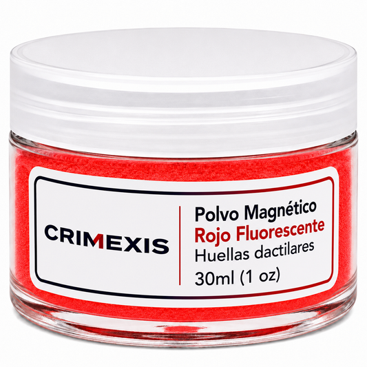 Polvo Magnetico Para Huellas Dactilares Crimexis Rojo Fluorescente
