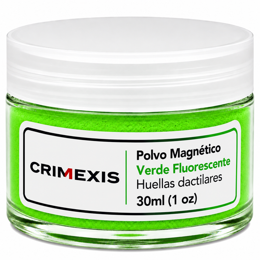 Polvo Magnetico Crimexis Para Huellas Dactilares Verde Fluorescente 30ml