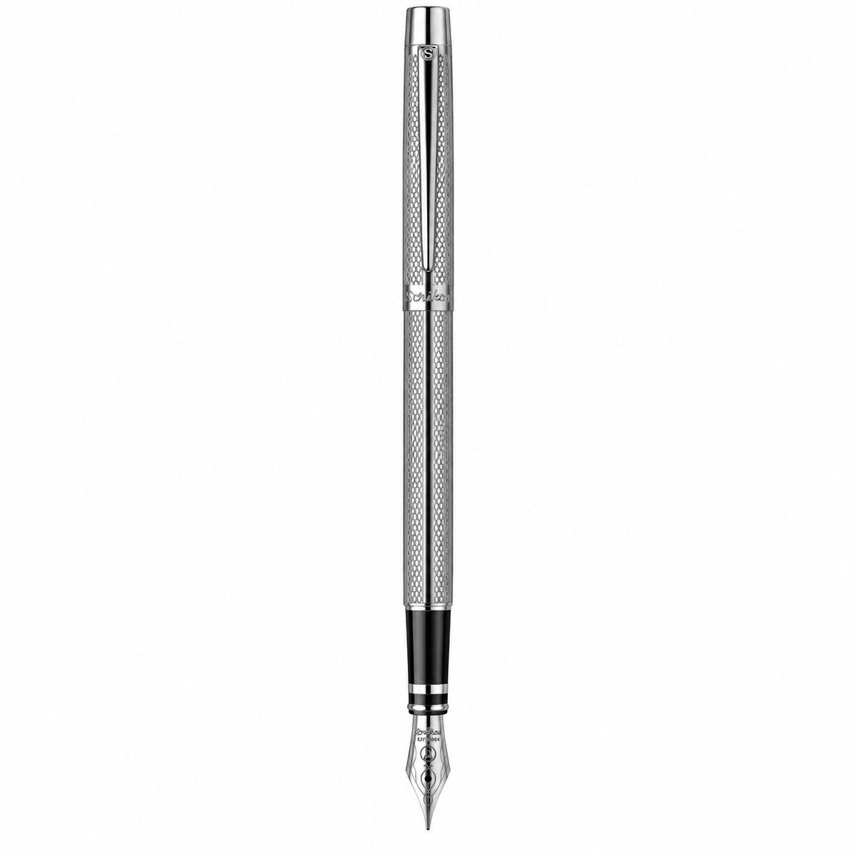 Pluma Fuente Scrikss Venus 722W Cromo con Estuche
