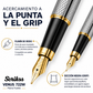 Pluma Fuente Scrikss Venus 722W Cromo Oro con Estuche