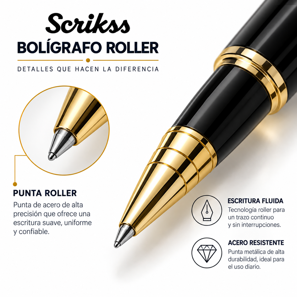 Roller Scrikss Noble 35 Negro Mate con Estuche
