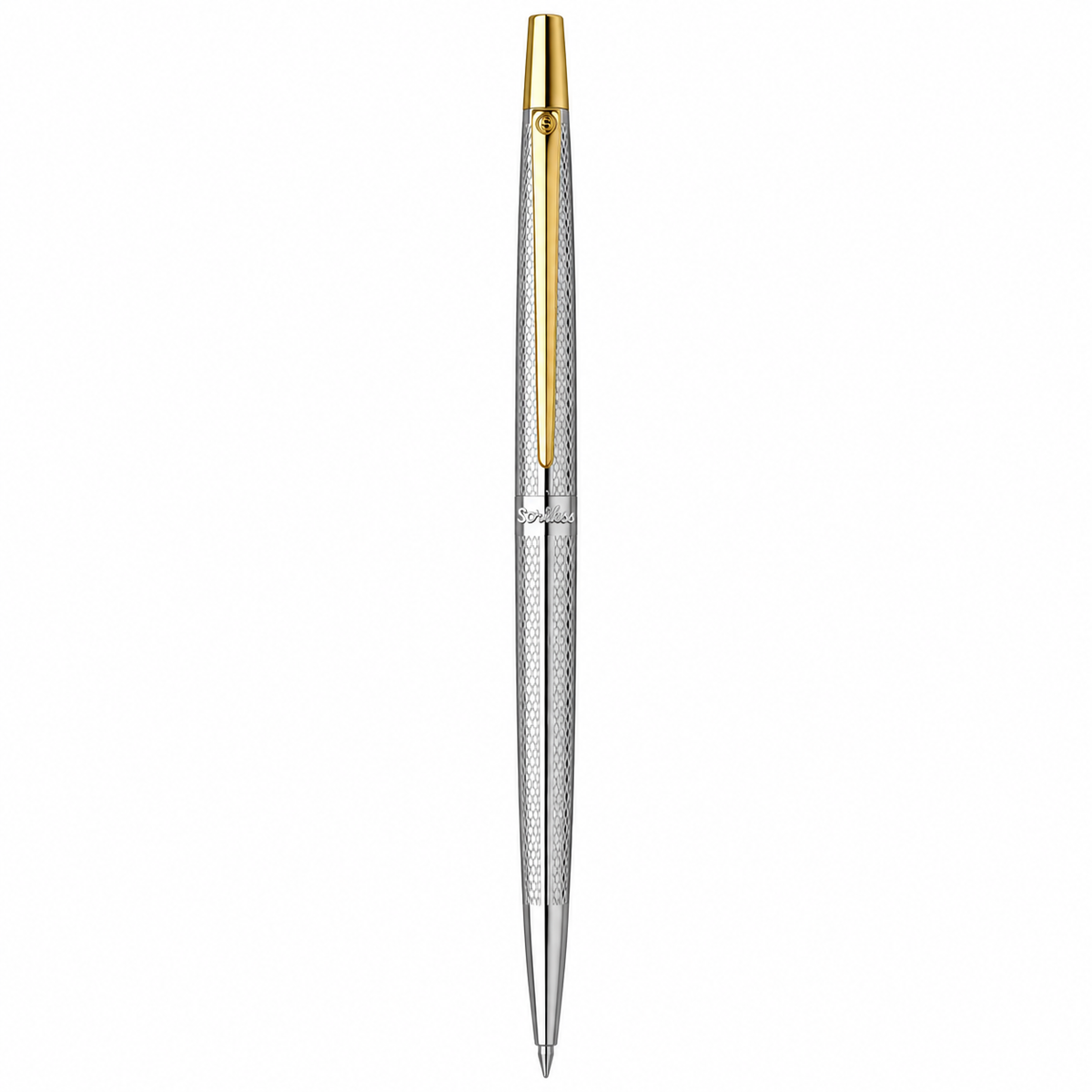 Bolígrafo Scrikss Venus 711 Cromo Oro con Estuche