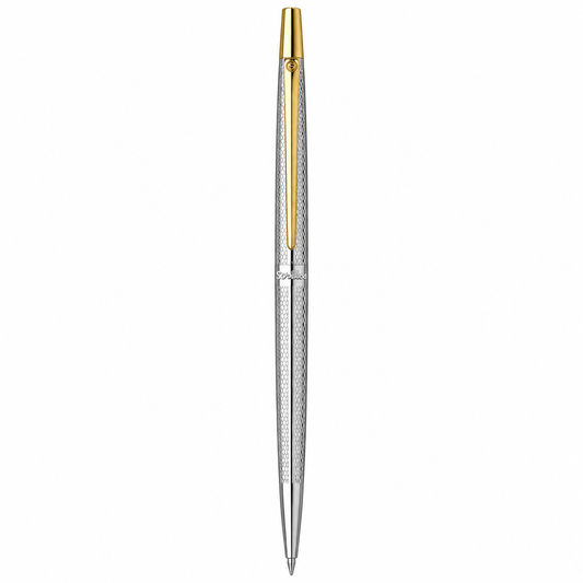 Bolígrafo Scrikss Venus 711 Cromo Oro con Estuche
