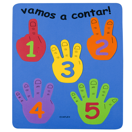 Rompecabezas Evaflex Foamy Vamos A Contar 20x28cm C/11 piezas
