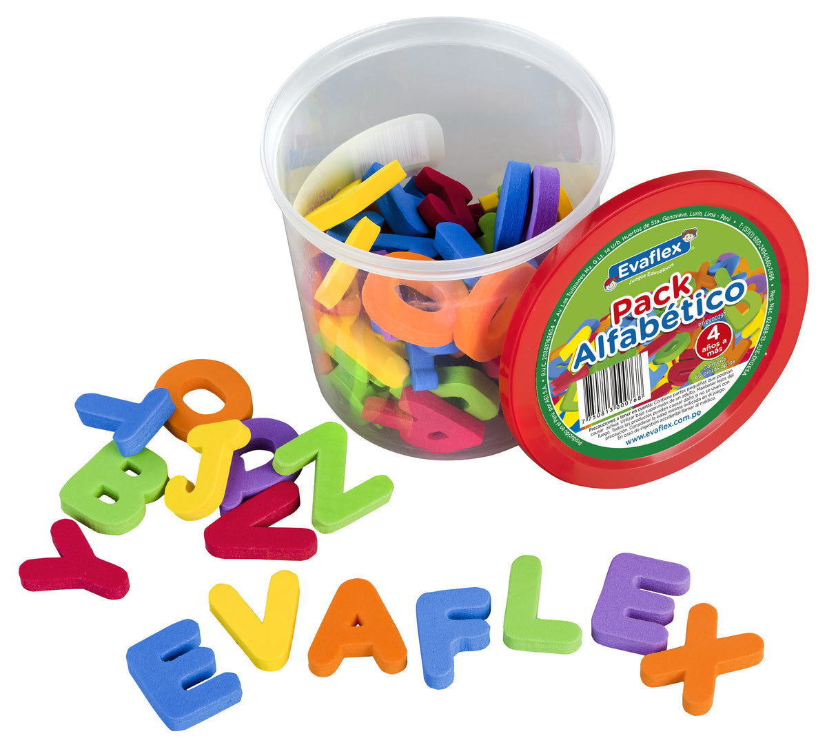 Evaflex Foamy Educational Game Alphabet Pack C/60 Pieces