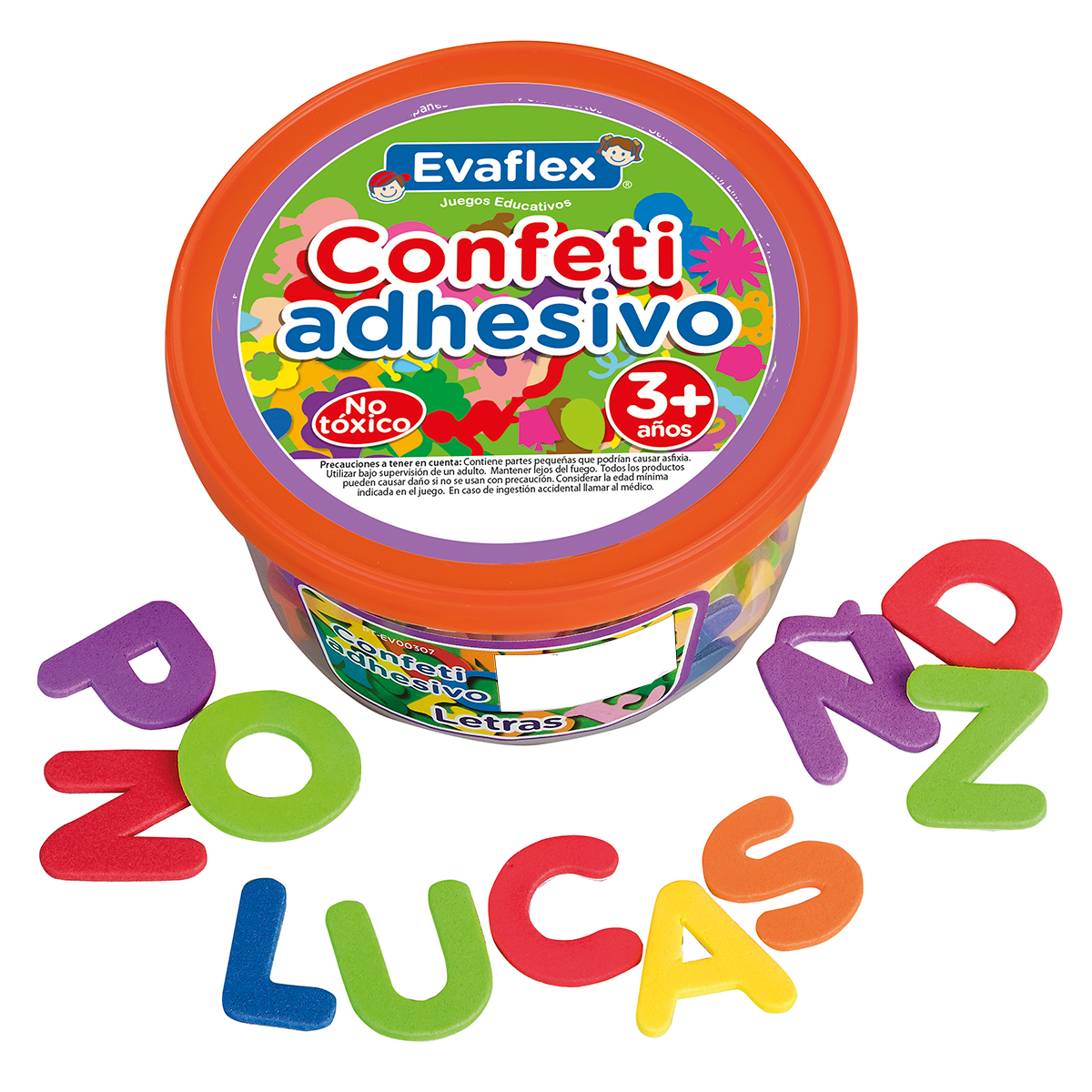 Evaflex Didactic Game Confetti C/adhesive Letters C/105
