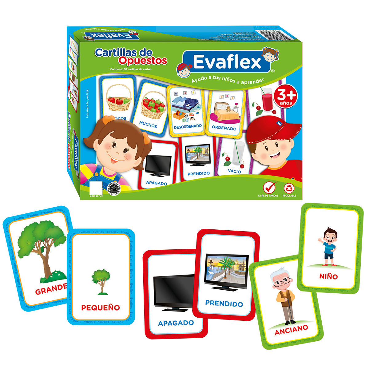 Evaflex Didactic Game Opposite Cards 12x8.5 C/30