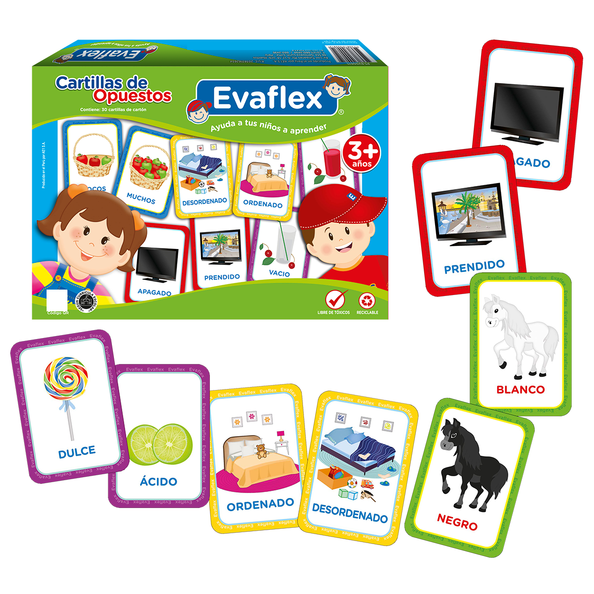 Evaflex Didactic Game Opposite Cards 12x8.5 C/30