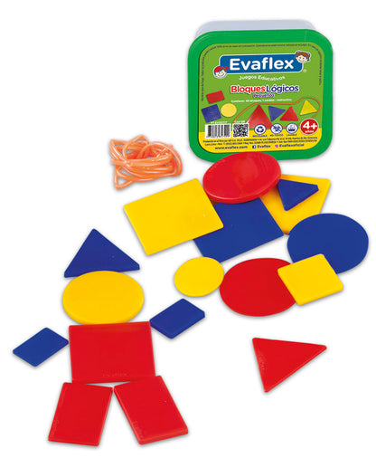Bloques Logicos Evaflex Plastico Juego Didactico C/48 Pzas