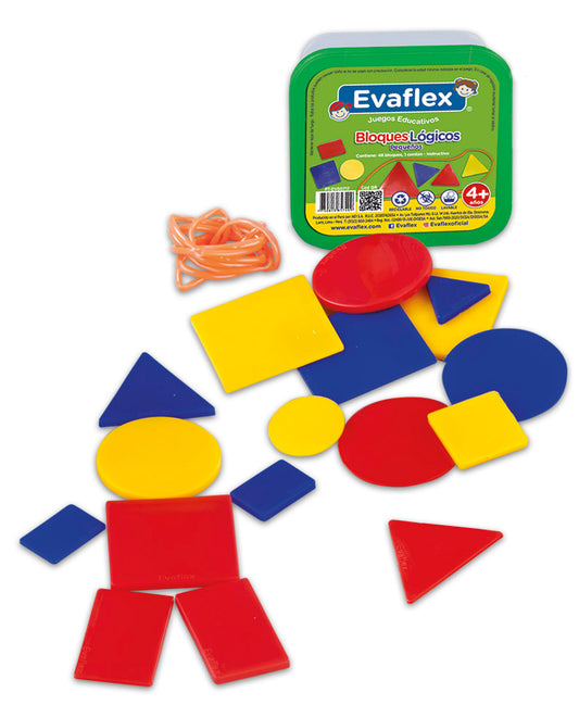 Bloques Logicos Evaflex Plastico Juego Didactico C/48 Pzas