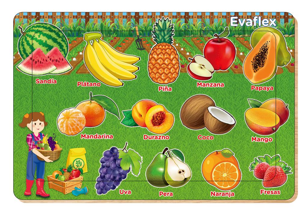 Evaflex Wooden Puzzle Fruits C/20 Pieces 20x30cm