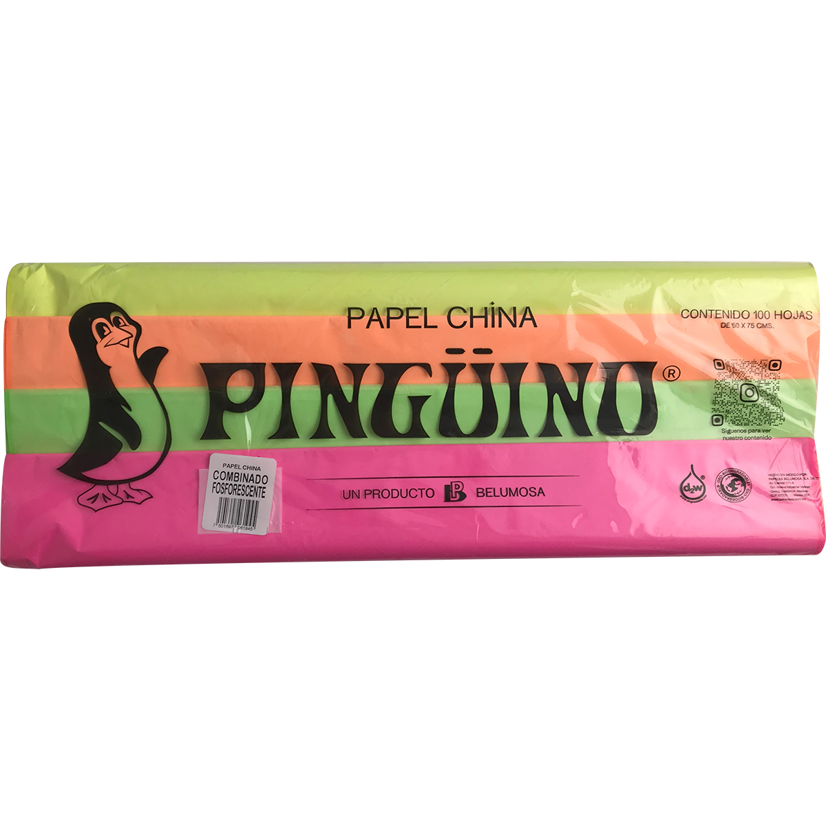 Penguin China Paper Bag w/100 Sheets Assorted Fluorescent