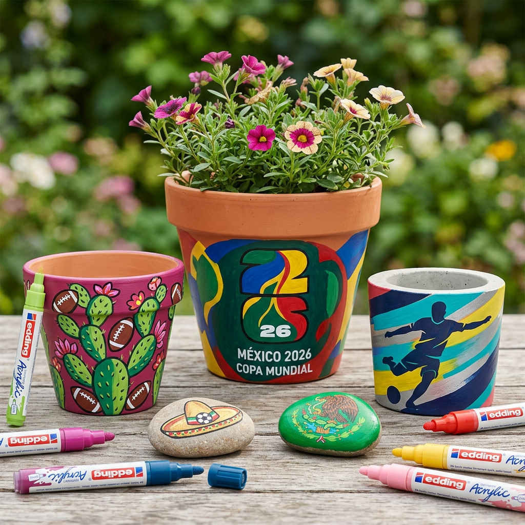 Kit manualidades Acrílico Dale color a tu mundial con edding