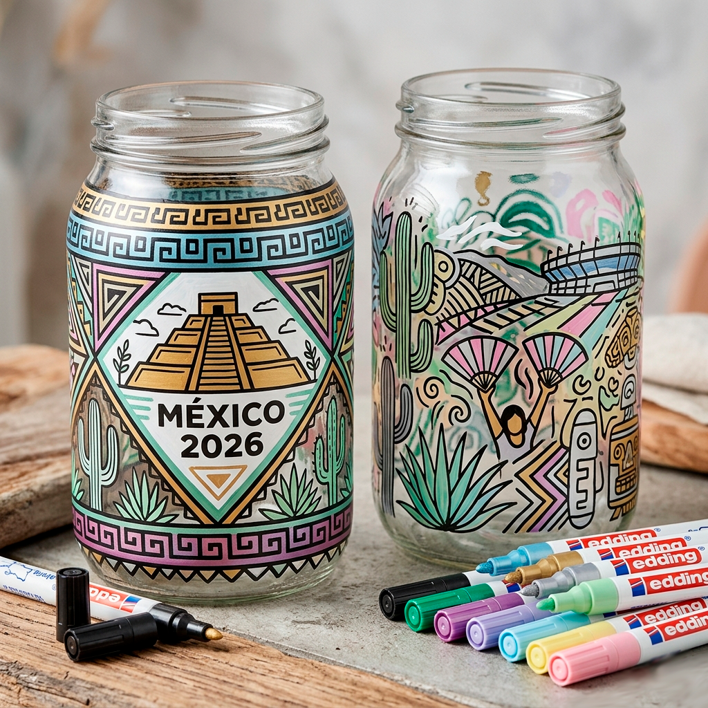 Kit manualidades Gloss Estuche Dale color a tu mundial con edding