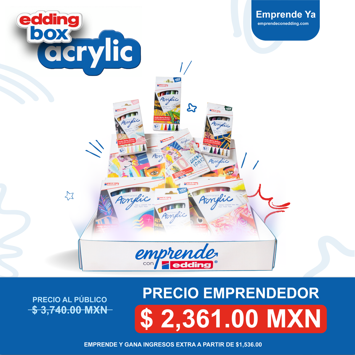 edding box acrylic