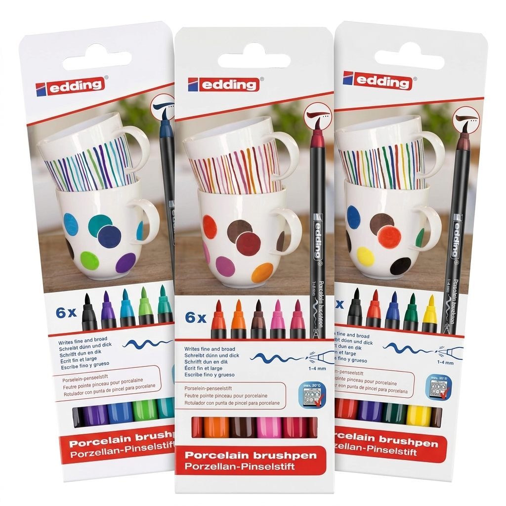 Kit manualidades Ceramica y Porcelana Dale color a tu mundial con edding