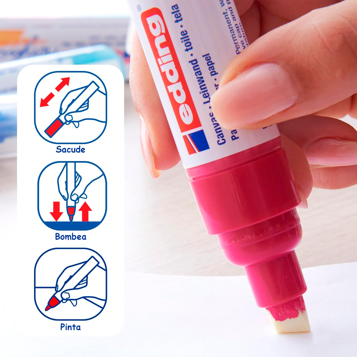 Kit manualidades Acrílico Dale color a tu mundial con edding