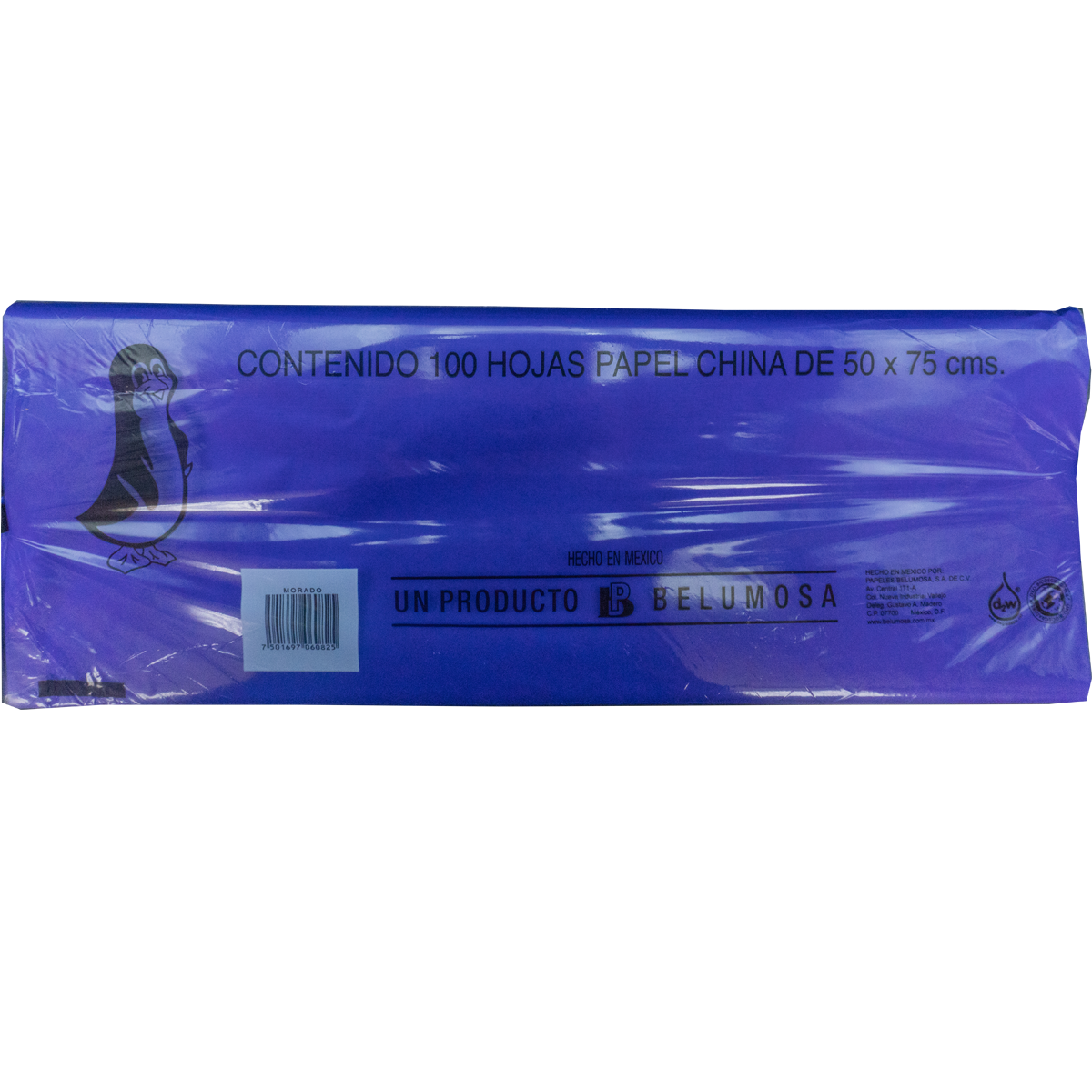 Papel China Pingüino Colores Basicos 75*50cm c/100 pliegos