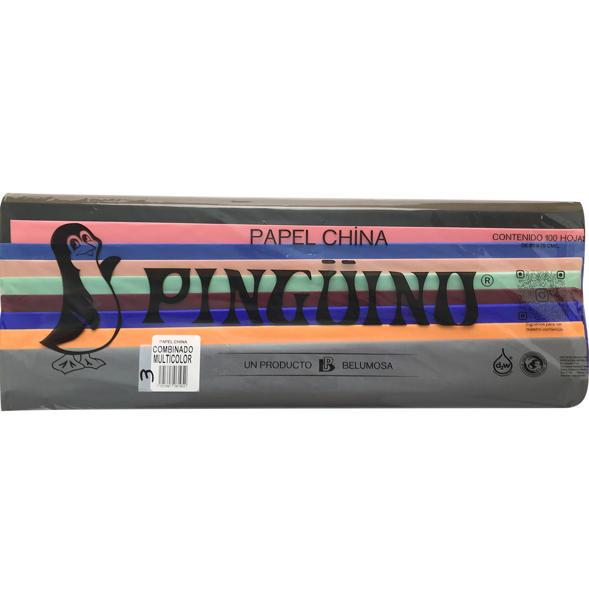 Tissue Paper Belumosa 50x70cm Plain 100 Sheets Multicolor Pack3