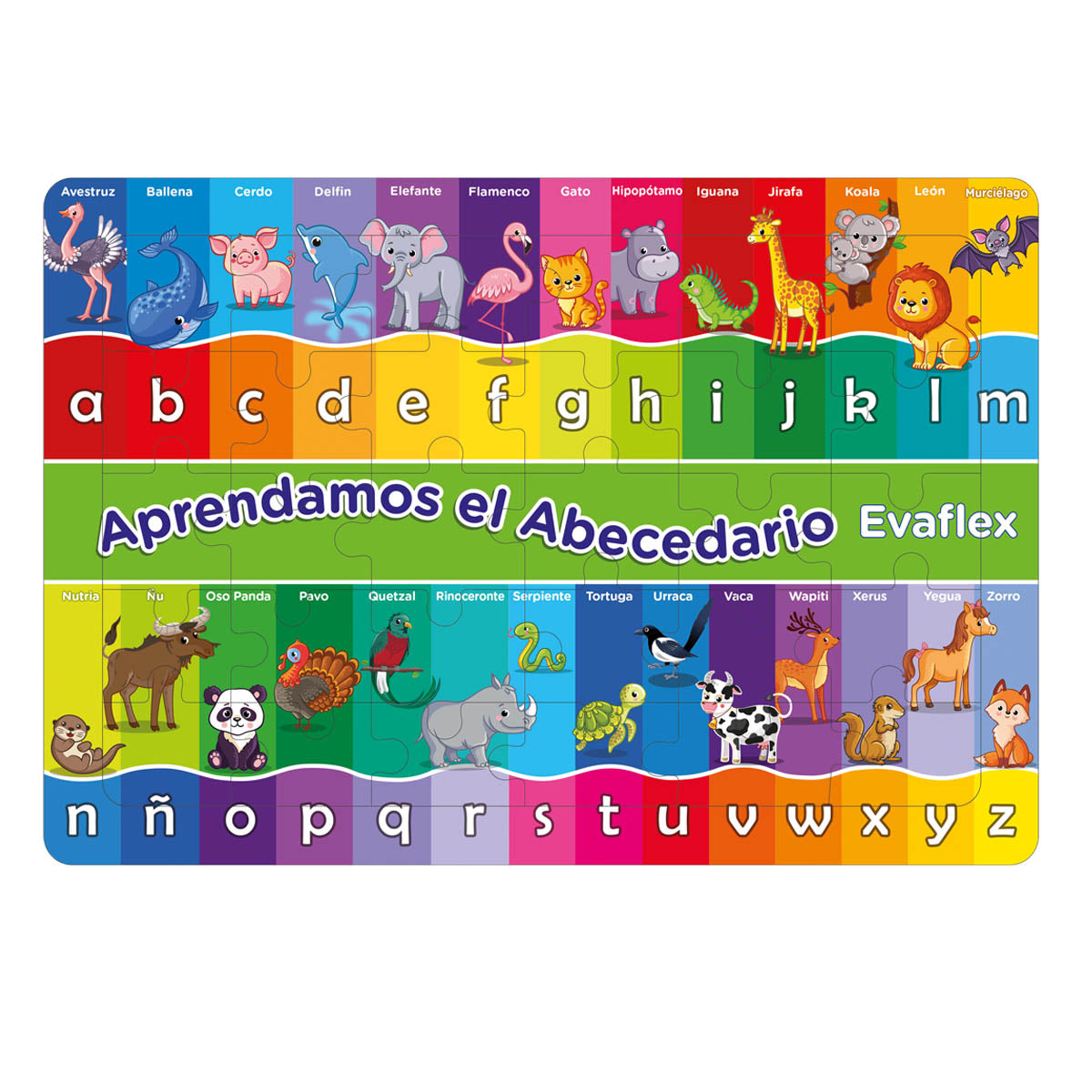 Rompecabezas Madera Evaflex Abecedario 30 Piezas 24x34cm
