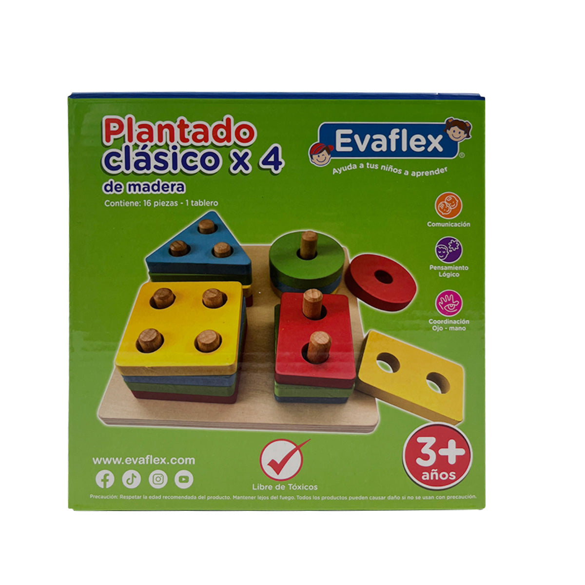 Plantado Clasico X4 Evaflex Madera Coordinacion Motriz