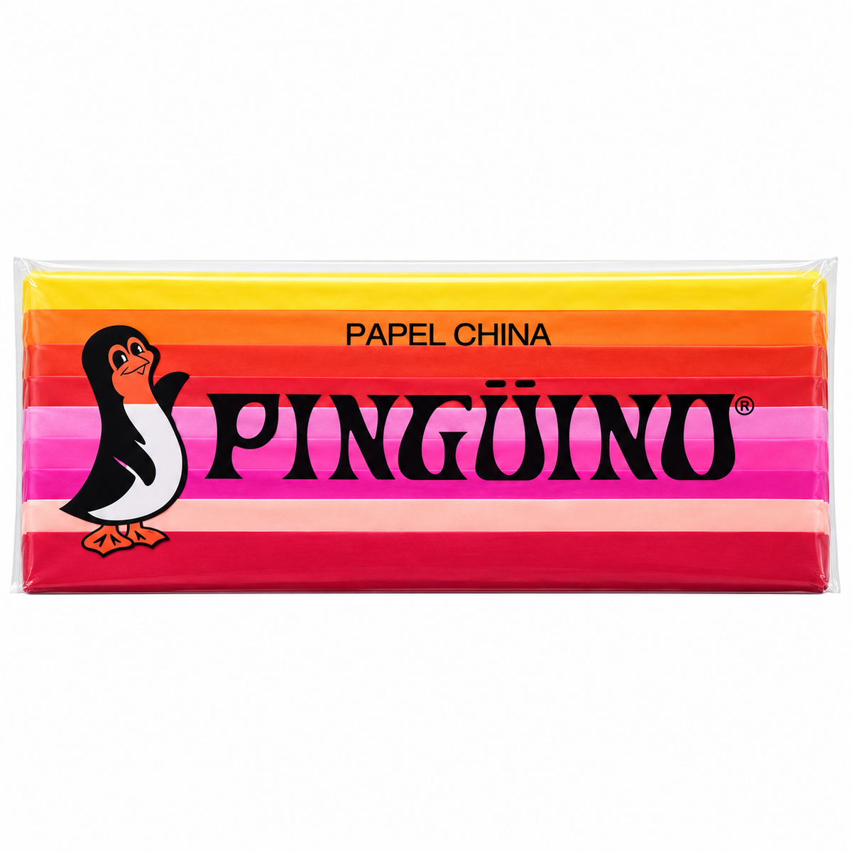 Papel China Pingüino Multicolor 75x50cm 100 Pliegos Pack1