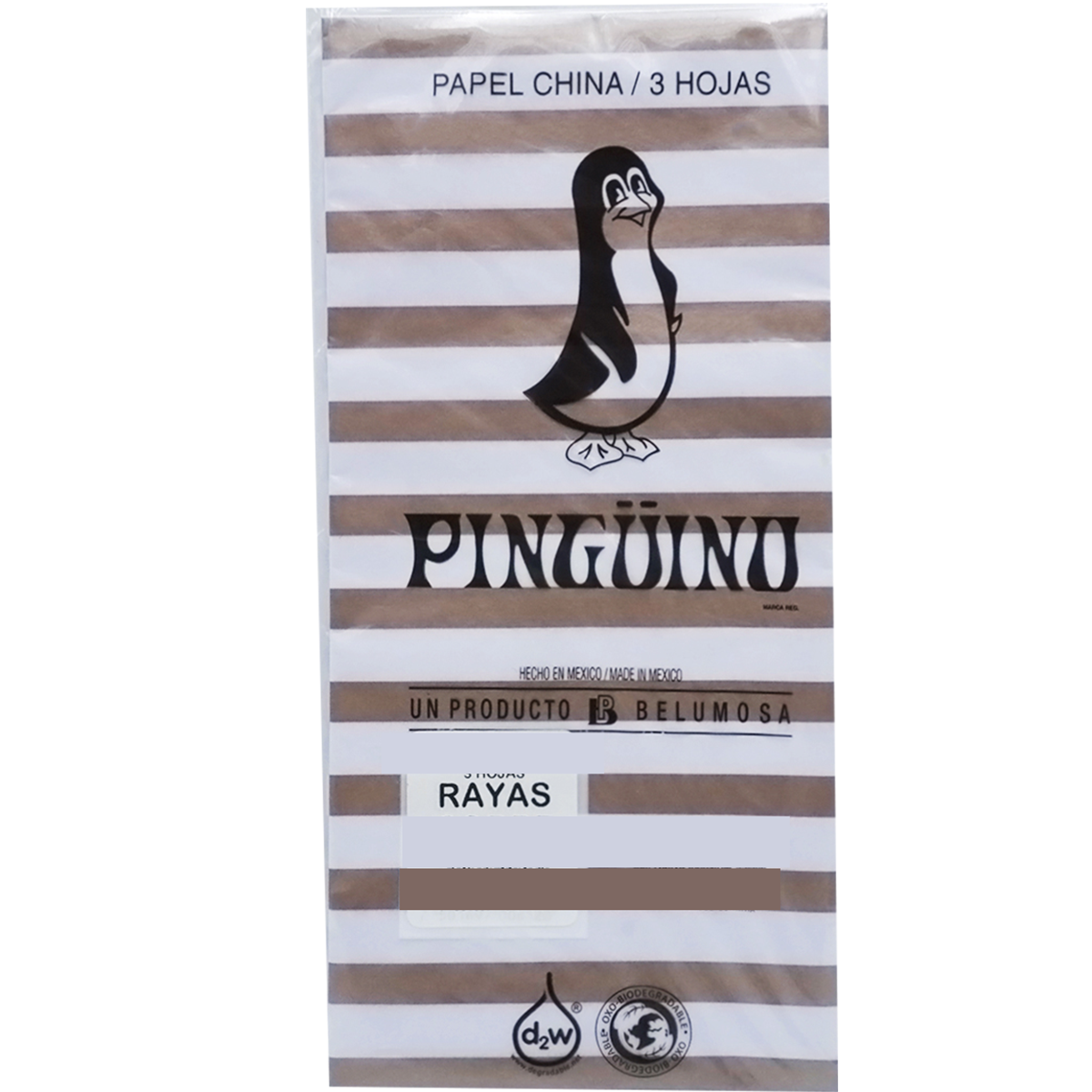 Pingüino Belumosa Tissue Paper Bag with 100 Copper Stripe Sheets 50*75cm